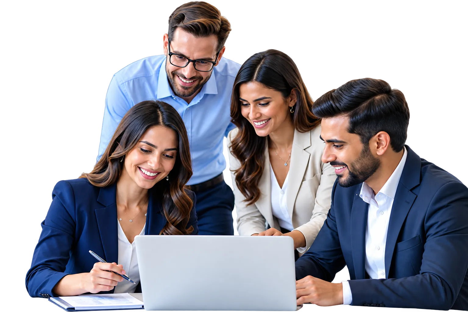 Business professionals working together